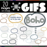 Boho Thinking Thought Bubbles GIFs | Editable ANIMATED Clipart