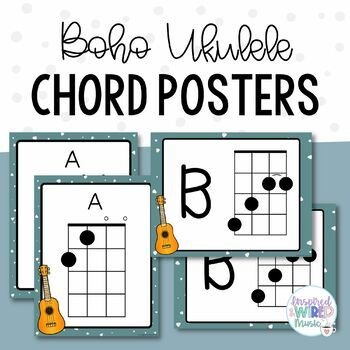 Ukulele Chords Poster Worksheets Teachers Pay Teachers