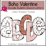 Boho Valentine Doodle Bulletin Board Letters * Classroom D