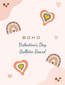 Preview of Boho Valentine's Day Bulletin Board
