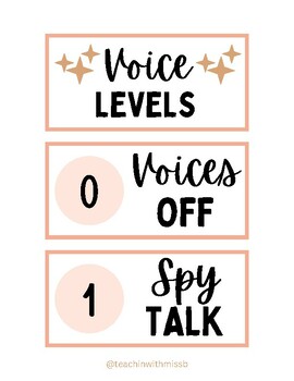 Preview of Boho Voice Levels