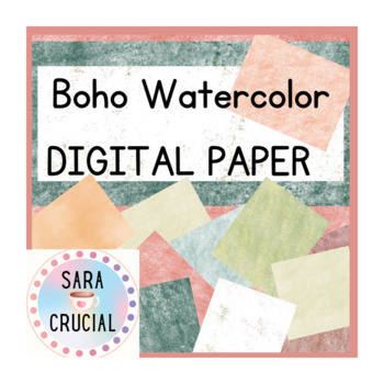 Preview of Boho Watercolor Digital Paper