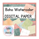 Boho Watercolor Digital Paper