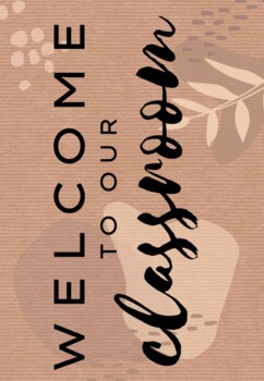 Preview of Boho Welcome to Classroom Sign