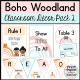 Boho Woodland Animal Classroom Decor Pack 2 | Rules, Jobs,