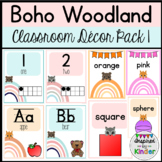 Boho Woodland Animal Classroom Decor Pack 1 | Alphabet, Nu
