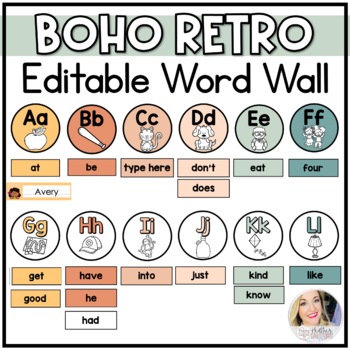 Preview of Boho Word Wall