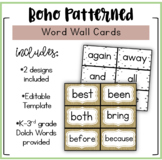 Boho Word Wall Cards (Editable)