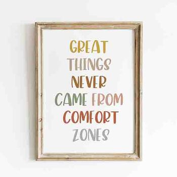 Comfort Zones' Quote | Poster