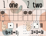 Boho neutral theme 1-10 numbers ten frame for Math wall