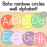 Boho rainbow wall alphabet decor!