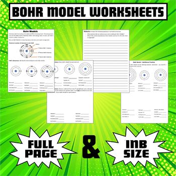 Preview of Bohr Model Practice Worksheets