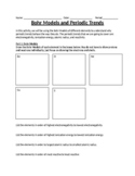 Bohr Models and Periodic Trends Inquiry Activity with Key