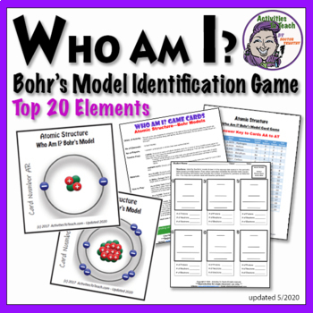 Preview of Atomic Structure: Bohr's Model - Periodic Table Elements Atoms Card Game