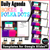 Bokeh & Polka Dots Daily Agenda Template for Google Slides™