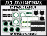 Bold Boho Farmhouse Editable Labels