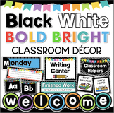 Black & White Bold Bright Polka Dot Colorful Classroom Dec