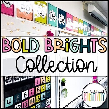 Preview of Bright Classroom Decor Bundle | Bright Classroom Theme