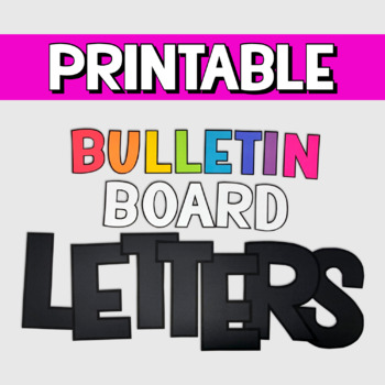 Preview of Bold Printable Bulletin Board Letters