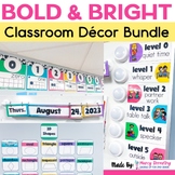 Bold and Bright Classroom Decor Bundle - Alphabet Posters,