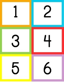 bold and bright number cards 1 100 by soaring through pre k tpt