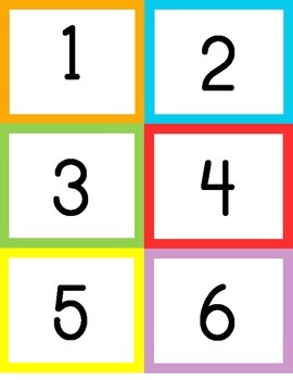 bold and bright number cards 1 20 by soaring through pre k tpt