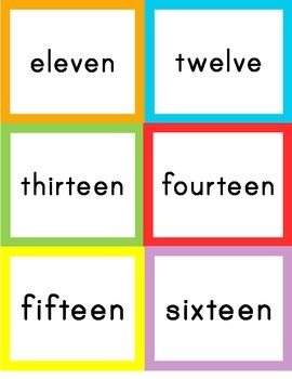 bold and bright number cards 1 20 by soaring through pre k tpt