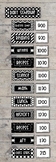 Bold and Modern (Black & White) Class Daily Schedule Pocke