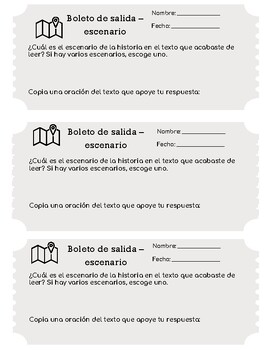 Cuadros de comprensión para textos informativos ( Comprehension Boxes  Spanish )