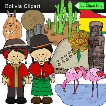 Preview of Bolivia Clip Art/ Bolivia Clip art mini Bundle