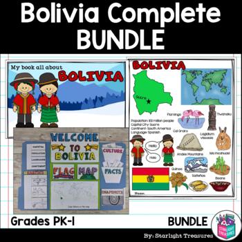 Educational Geography 10 laminated Bolivia Country Picture and Word Flashcards 