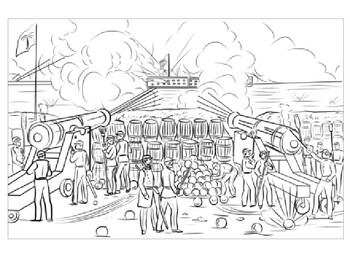 Bombardment of Fort Sumter coloring page by Steven's Social Studies