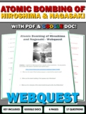 Bombing of Hiroshima and Nagasaki - Webquest with Key (Wor