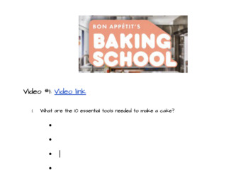 Preview of Bon Apetit's Baking School Video Guide