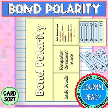 Preview of Bond Polarity Card Sort with Answer Key