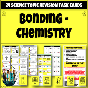 Preview of Bonding Chemistry Digital Task Cards