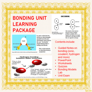 Preview of Bonding Unit Learning Package (Distance Learning)