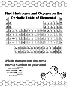 Preview of Chemistry Activity Page from "Bonding with Friends: H2O" Coloring Book