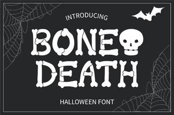 Preview of Bone Death Halloween Font