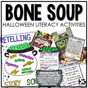 Preview of Bone Soup Halloween Reading Lessons and Activities | Craft and Bulletin Board
