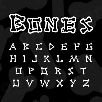 Preview of Bones Font | Skeleton Letters | FontStation