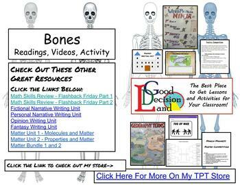 Preview of Bones - Reading, Video, Activity Mini Unit