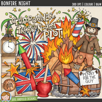 Preview of Bonfire Night Clip Art (Kate Hadfield Designs)