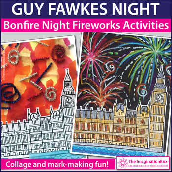 Preview of Bonfire Night Fireworks Art Activity, Guy Fawkes Night Art, the 5th of November!