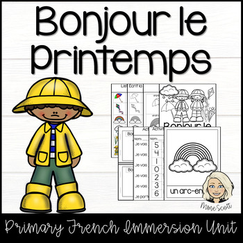 Preview of Bonjour le Printemps - Spring - French Printemps Activities - French Unit