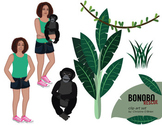 Bonobo Monkey Rescue Clip Art Set