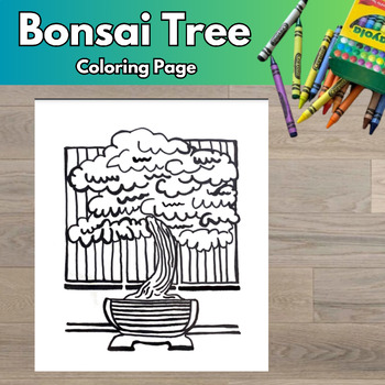 Preview of Bonsai Tree Relaxing Coloring Page