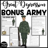 Bonus Army Great Depression Reading Comprehension Workshee