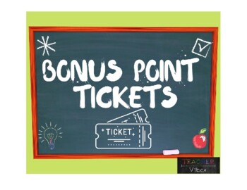Preview of Bonus Point Tickets Templates