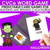Halloween CVCe Word Game: Blending and Reading CVCe Word Practice